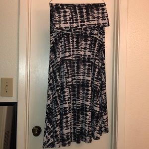 LulaRoe Black Tye Dye Maxi Skirt